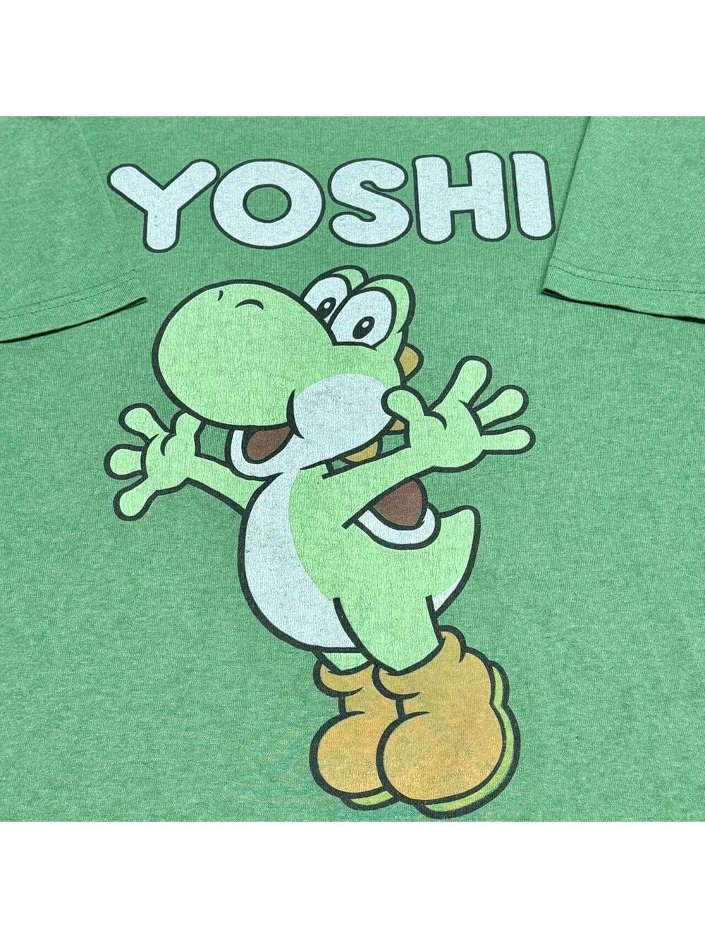 Super Mario Bros Yoshi T-Shirt Mens Medium Green Nintendo Video Games Y2K 2012